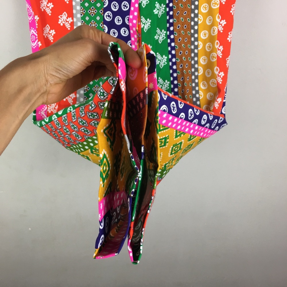 Vintage 60s hippie patchwork matching pant outfit - Picture 10 of 16